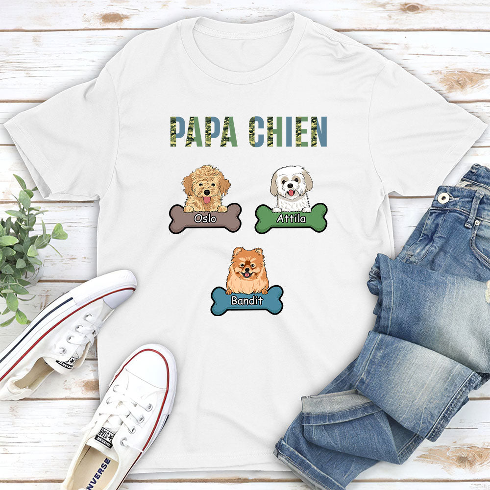 T-shirt Unisex Personnalisé - Maman Chien / Papa Chien