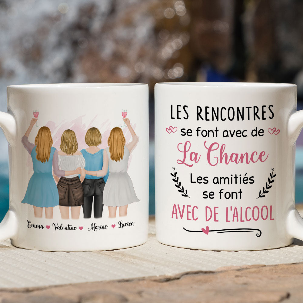 Mug Personnalisé - Les Amitiés Se Font Avec De L‘Alcool