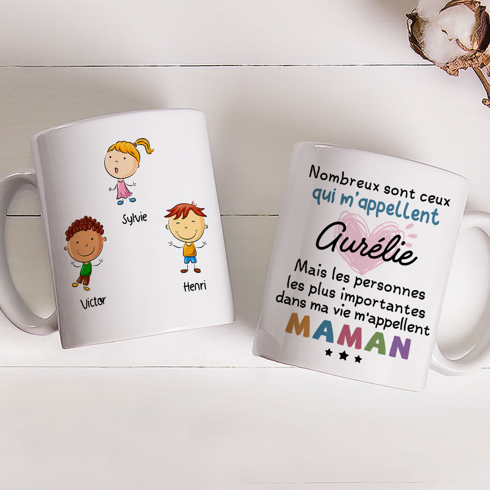 Mug Personnalisé - Les Plus Importants M‘Appellent Maman