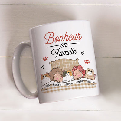 Mug Personnalisé - Bonheur En Famille (Chat)
