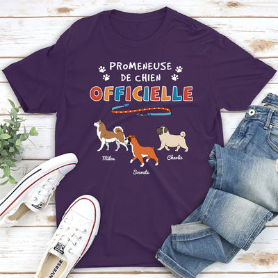 T-shirt Unisex Personnalisé - Promeneur De Chien Officiel 2