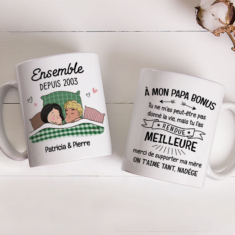 Mug Cadeau pour Beaux Parents Rouge personnalisé avec Votre Photo et Texte  : : Cuisine et Maison