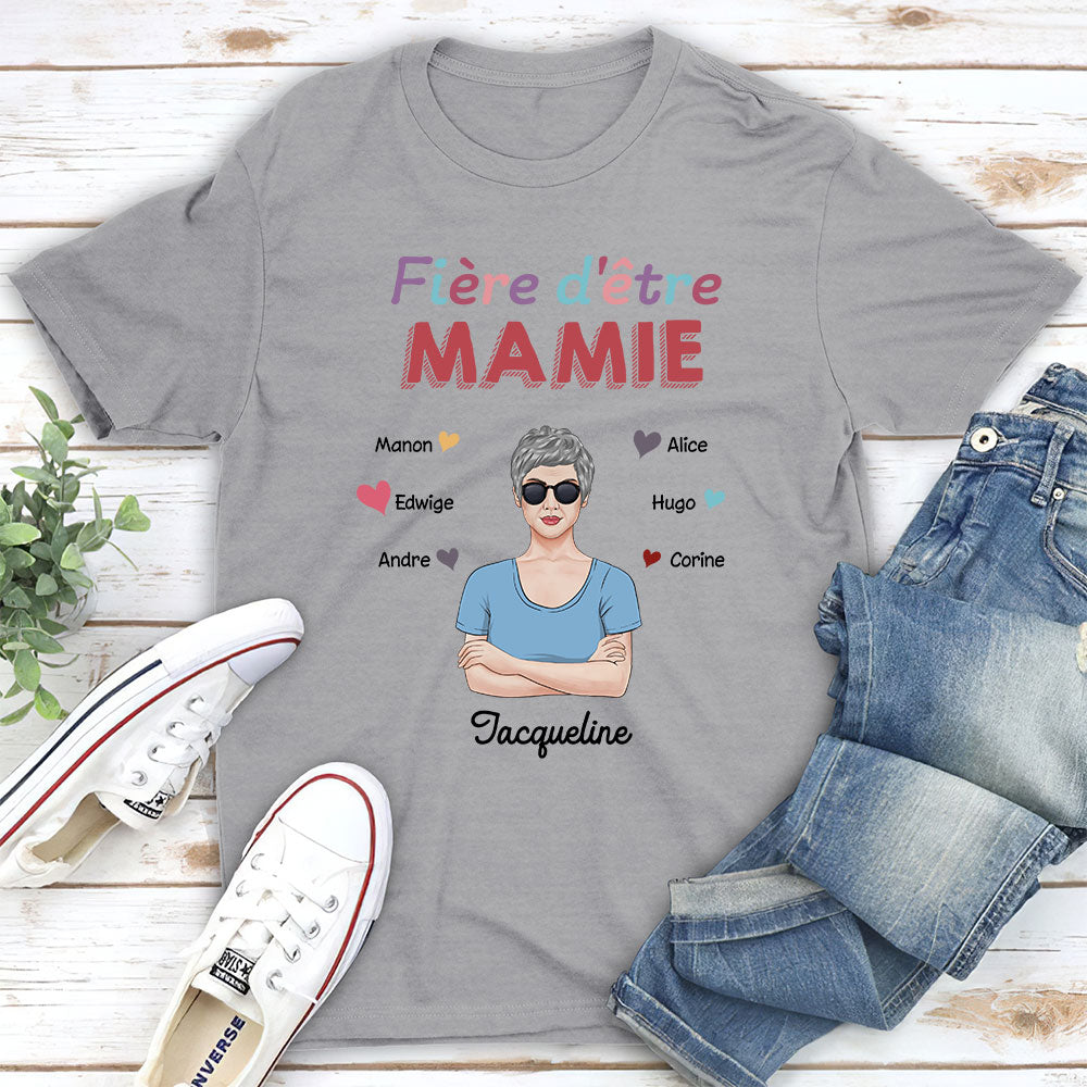 T-shirt Unisex Personnalisé - Fière D‘Être Maman/Mamie