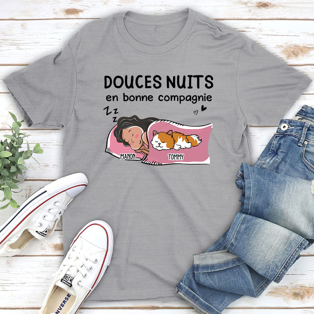 T-shirt Unisex Personnalisé - Douces Nuits En Bonne Compagnie