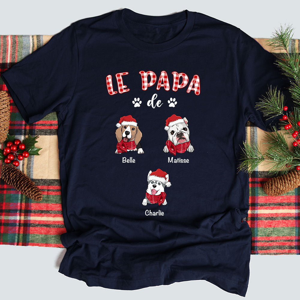 T-shirt Unisex Personnalisé - Les Parents De Chien(S) - Version Noël