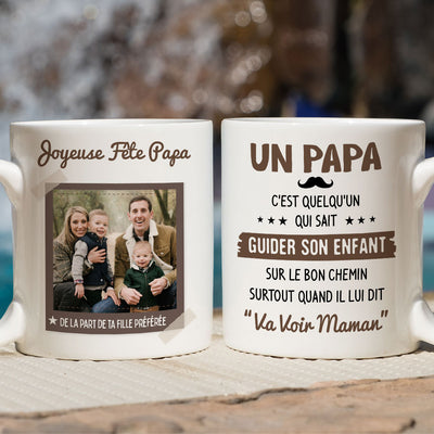 Mug Personnalisé - Un Papa C‘est Quelqu’un Qui Sait