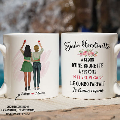 Mug Personnalisé - Blondinette Et Brunette