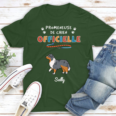 T-shirt Unisex Personnalisé - Promeneur De Chien Officiel 2