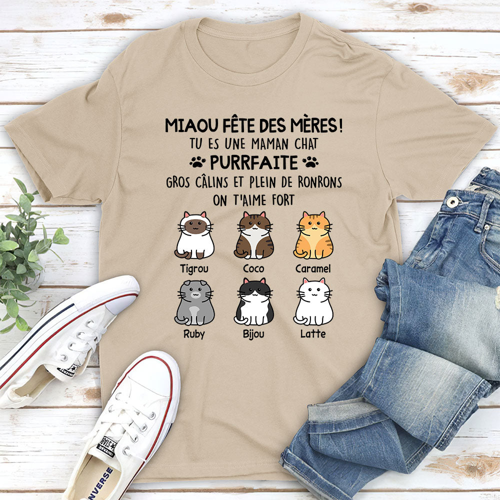 T-shirt Unisex Personnalisé - Miaou Fête Des Mères
