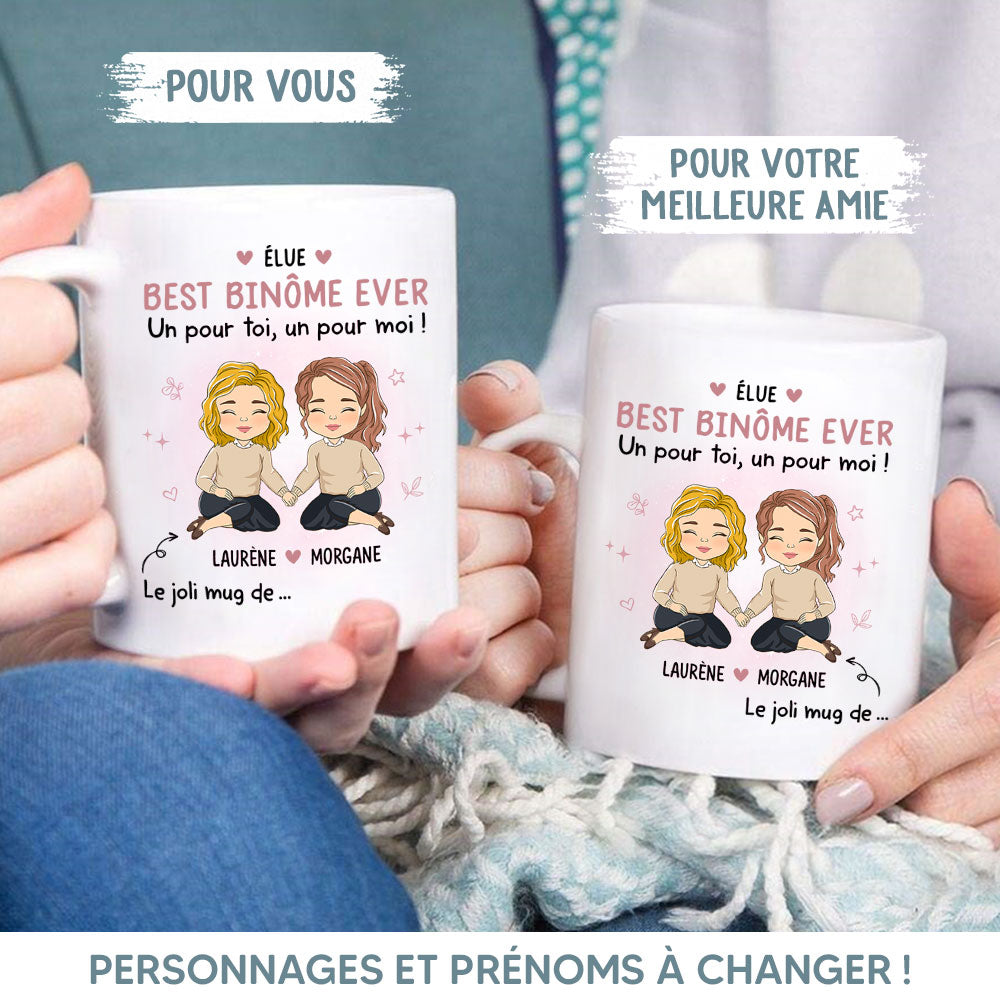 Mug Personnalisé De Deux Côtés - Best Binôme Ever