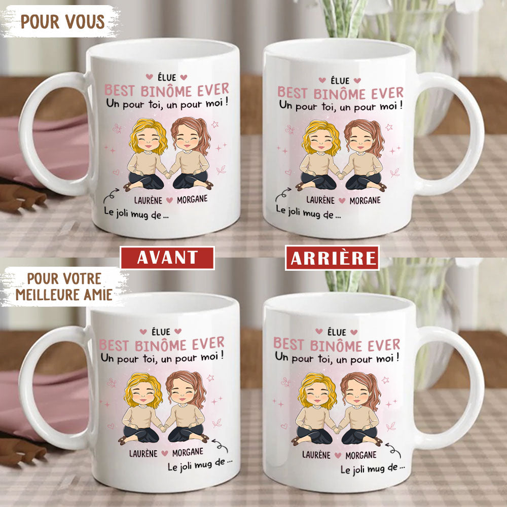 Mug Personnalisé De Deux Côtés - Best Binôme Ever