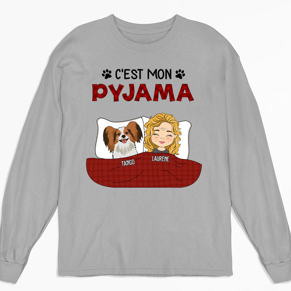 T-Shirt Personnalisé Manches Longues - C‘est Mon Pyjama 2