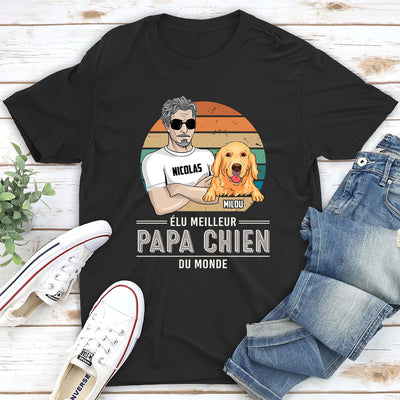 T-shirt Unisex Personnalisé - Meilleur Papa Chien