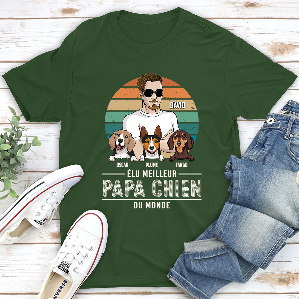 T-shirt Unisex Personnalisé - Meilleur Papa Chien