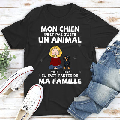 T-shirt Unisex Personnalisé - Mon Chien Ma Famille