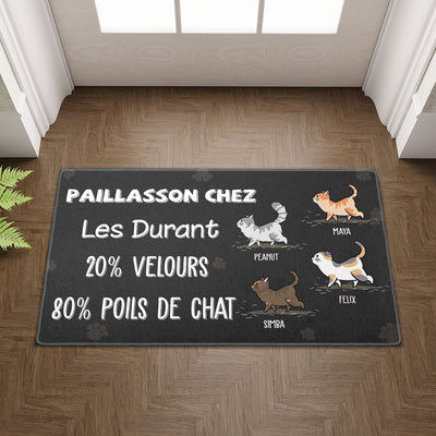 Paillasson Personnalisé - 20% Velours 80% Poils De Chat