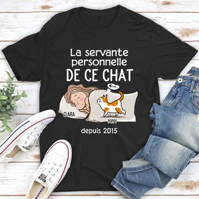 T-shirt Unisex Personnalisé - Serviteur Privé Du Chat