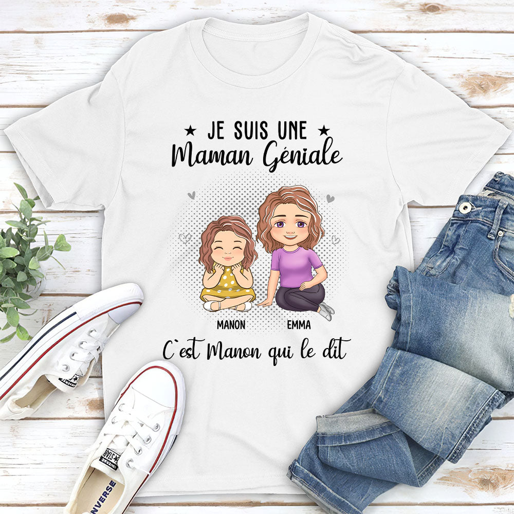 T-shirt Unisex Personnalisé - Je Suis Une Maman Géniale