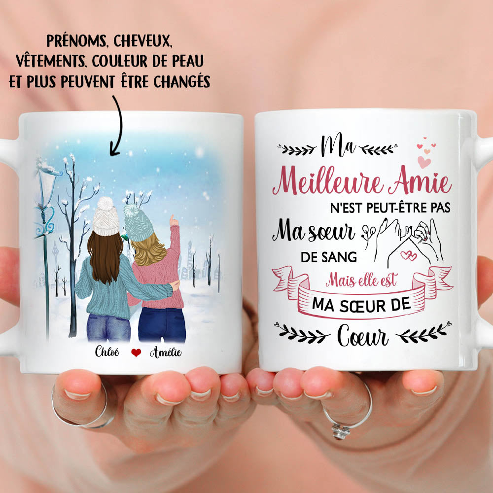Mug Copine Soeur De Coeur Forever Imprimé En France Manahia cadeau Copine,  Best Friend, Mug Meilleure Amie, Cadeau Noel Amie 