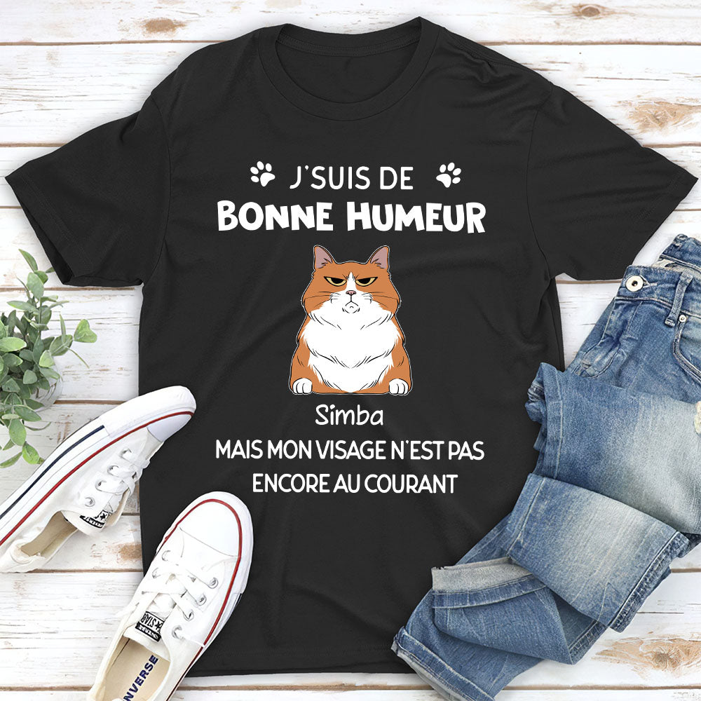 T-shirt Unisex Personnalisé - Chat De Bonne Humeur