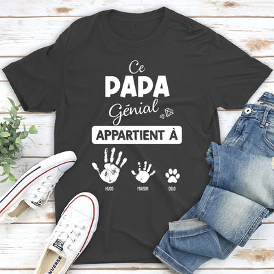 T-Shirt Personnalisé - Ce Papa Génial Appartient À