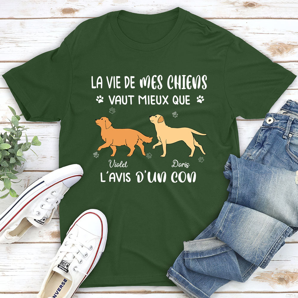 T-shirt Unisex Personnalisé - La Vie D‘un Chien