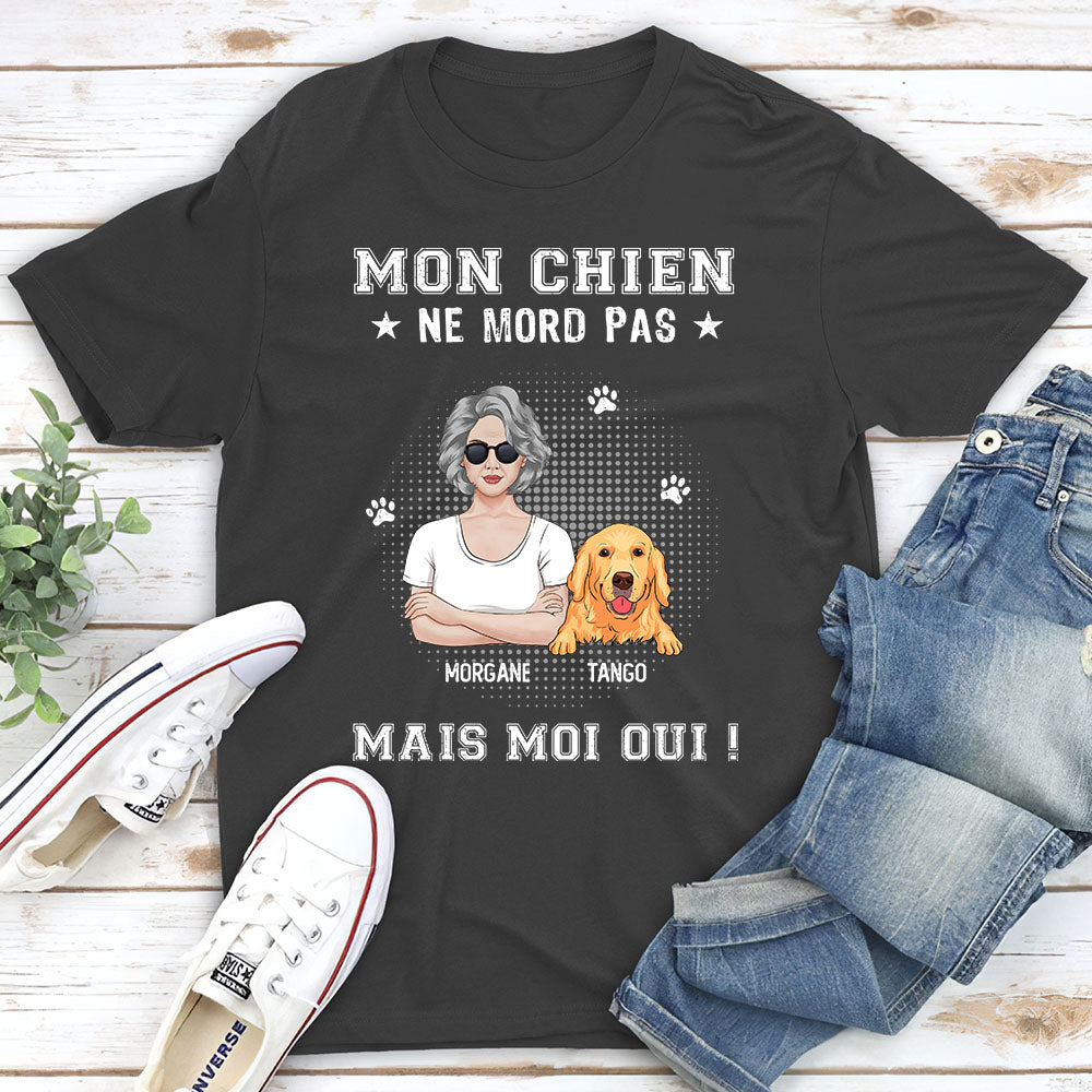 T-shirt Unisex Personnalisé - Mon Chien Ne Mord Pas