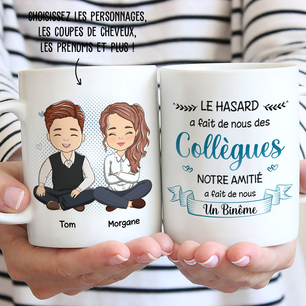 Mug Personnalisé - Work Couple Partenaire De Travail - TESCADEAUX