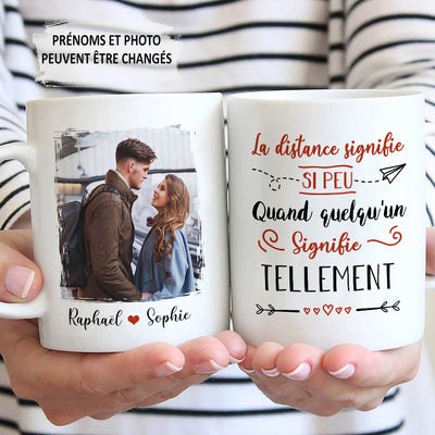 Mug Personnalisé - Amour De Ma Vie, Mug Couple, Cadeau Couple Personnalisé  - TESCADEAUX
