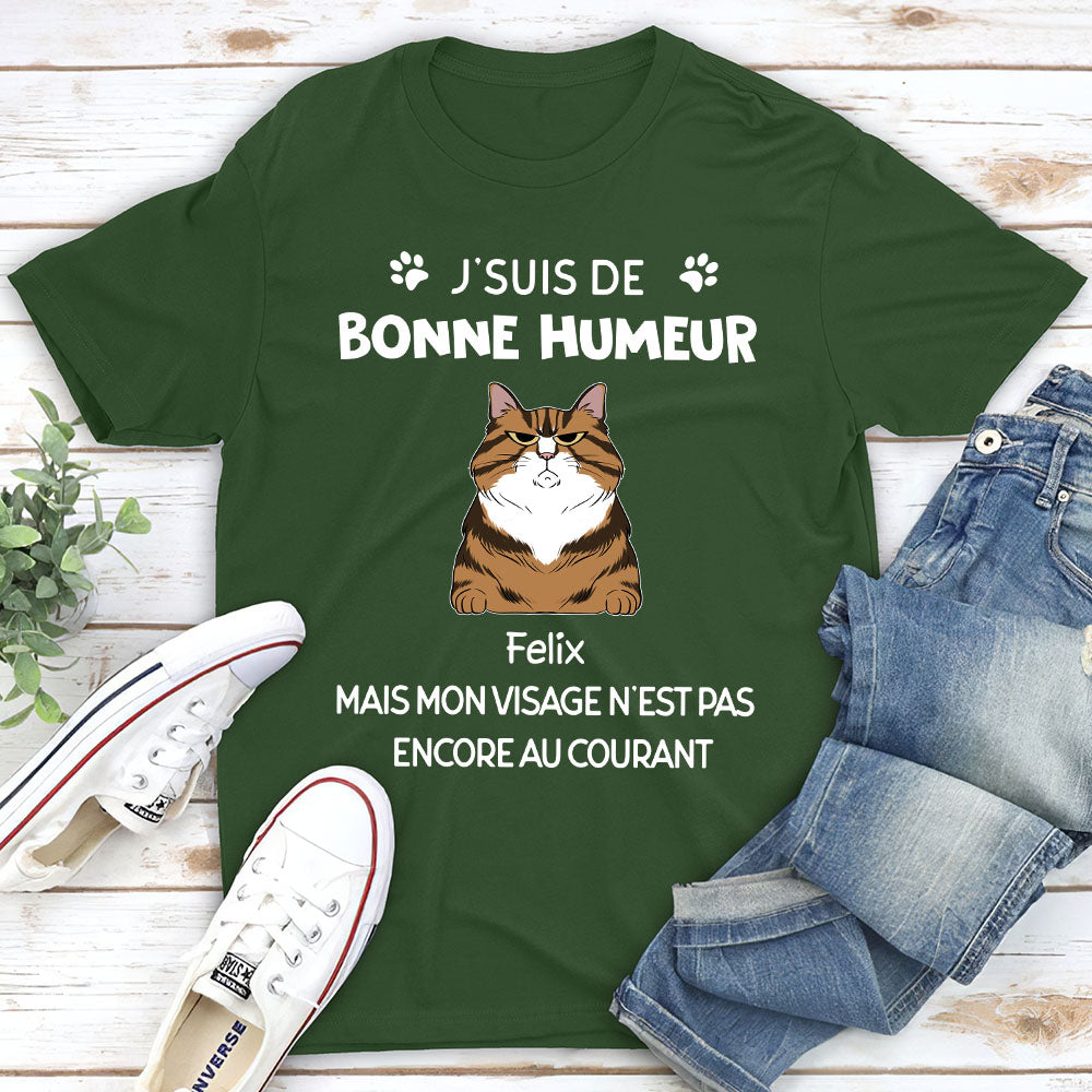 T-shirt Unisex Personnalisé - Chat De Bonne Humeur