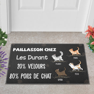 Paillasson Personnalisé - 20% Velours 80% Poils De Chat