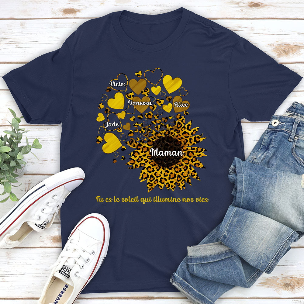 T-Shirt Personnalisé - Maman Tu Es Notre Soleil