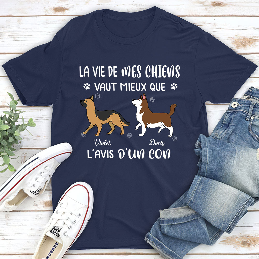 T-shirt Unisex Personnalisé - La Vie D‘un Chien