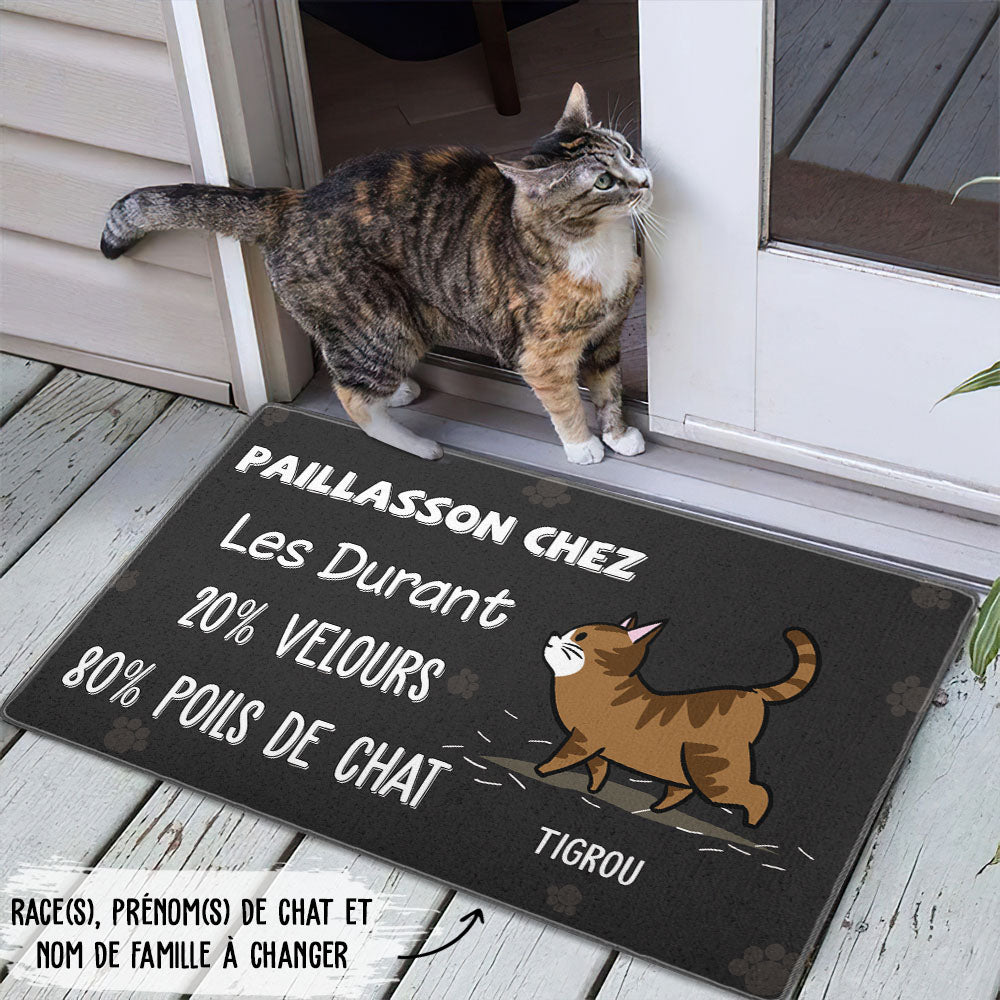 Paillasson Personnalisé - 20% Velours 80% Poils De Chat