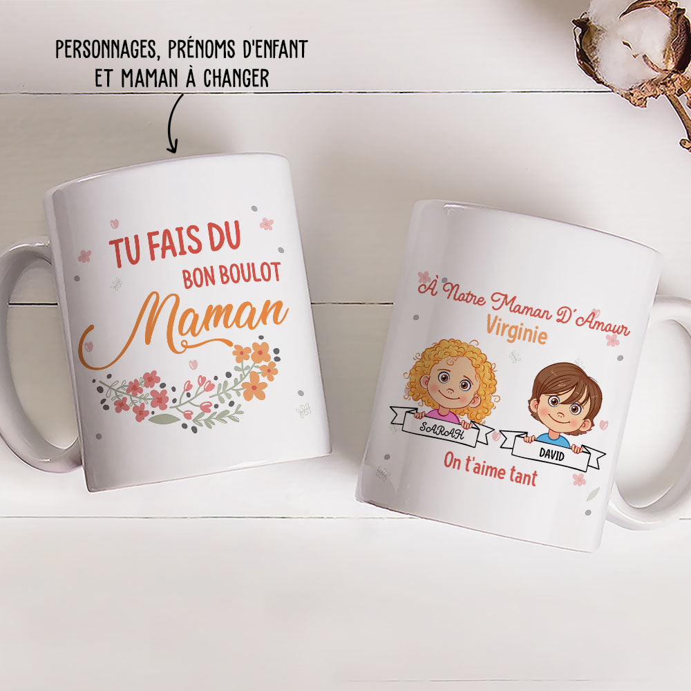 Mug maman personnalisable avec enfants - Tendance Cadeau
