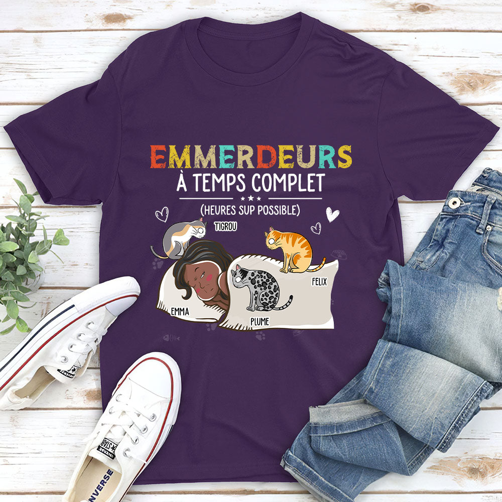 T-shirt Unisex Personnalisé - Emmerdeurs À Temps Complet