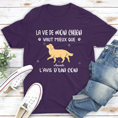 T-shirt Unisex Personnalisé - La Vie D‘un Chien