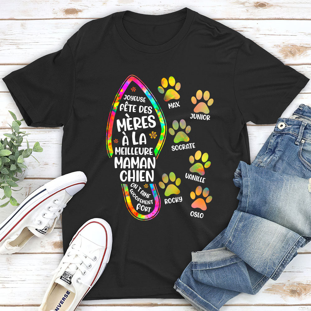 T-Shirt Personnalisé - On T‘Aime Woofement Fort Maman Chien