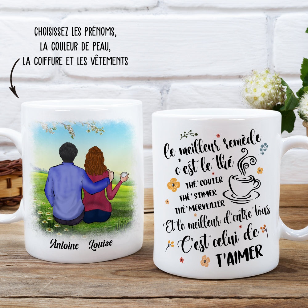 Mug Personnalisé - Le Meilleur Des Thés, Mug Couple, Cadeau Couple  Personnalisé - TESCADEAUX
