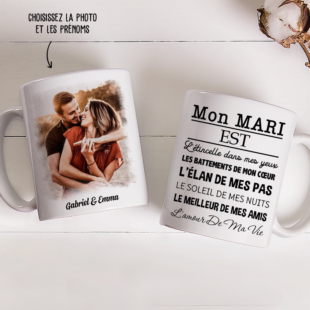 Mug personnalisé pour Son Copain/Mari  Cadeau personnalisé pour Homme -  Koccie