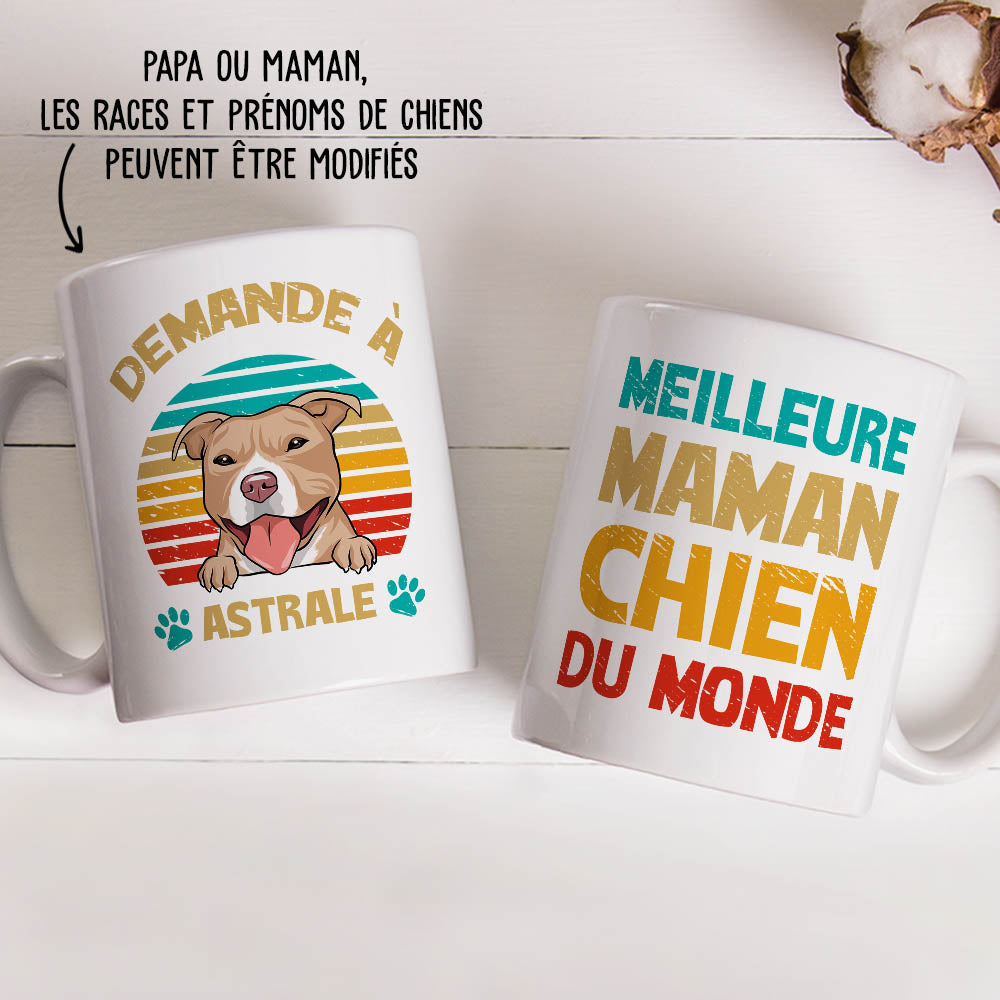 Mug Personnalisé Blanc - Meilleur(e) Maman/papa Chien