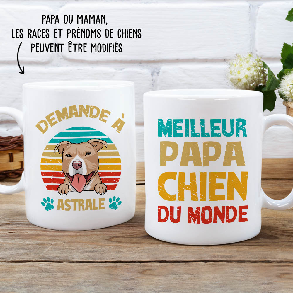 Mug Personnalisé Blanc - Meilleur(e) Maman/papa Chien