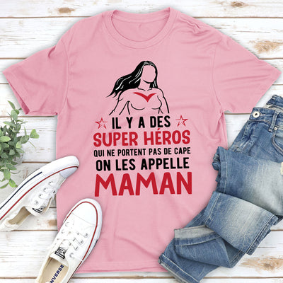 T-shirt unisexe personnalisé - Super Héro Papa ou Maman