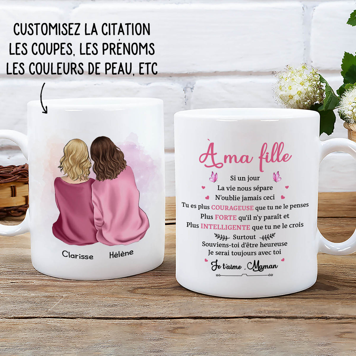 Mug Personnalisé - Maman - Fille - Si Un Jour