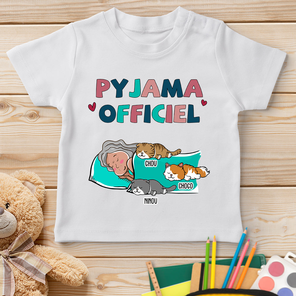 T-shirt Enfant Personnalisé - Pyjama Officiel Chat