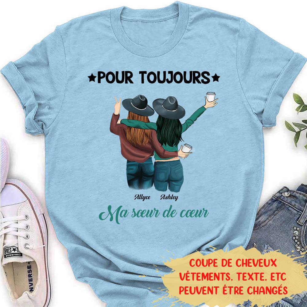T-shirt Femme Personnalisé - Sœur De Cœur
