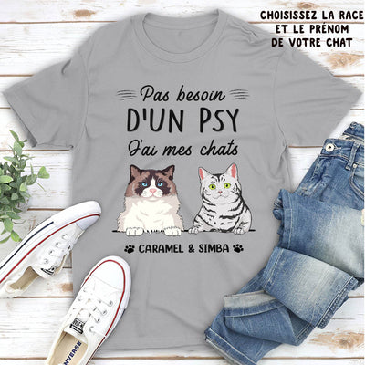 T-shirt Unisex Personnalisé - Pas Besoin D‘Un Psy